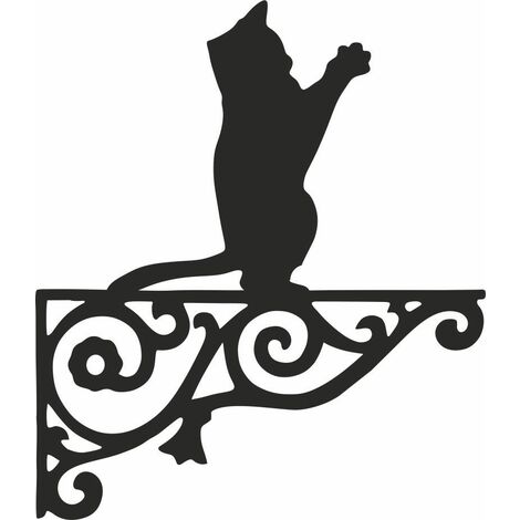 main image of "Cat Standing Ornamental Hanging Bracket"