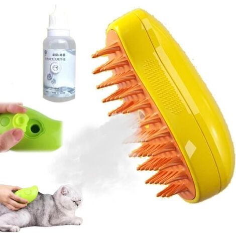 cat steamy brush – Brosse à vapeur 3 en 1 pour chat, brosse à vapeur autonettoyante pour chien, brosse à vapeur chat pour massage