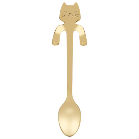 Cat Style Stainless Steel Metal Spoon Resuabl And Durable Stirring Scoop 05