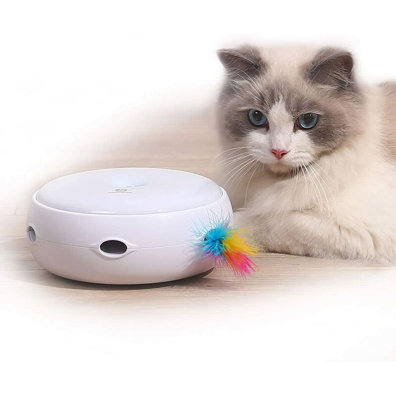 

Cat Teaser Juguete interactivo Smart Kitten Toy Resorte de torsión aleatorio automático electrónico electrónico