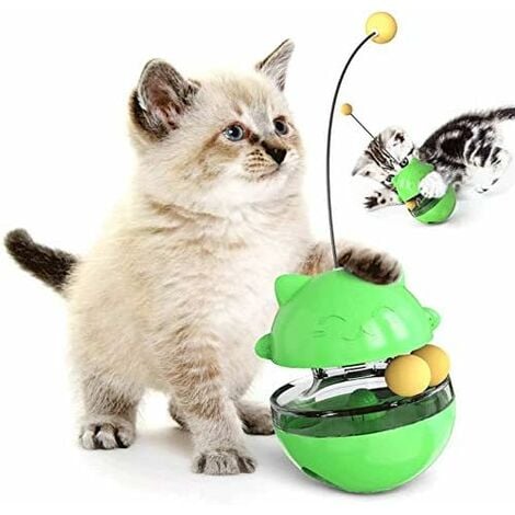 6pcs Cat Toy Ball Indoor Cat Toys With Bell + 3pcs Cat Treat Dispenser Ball:  Cat Snack Toy, Cat Feeding Toy, Interactive Cat Toy (green)