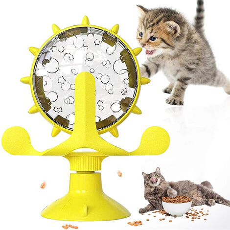 1pc Suction Cup Interactive Cat Toy With Swinging Leaking Food Balls, Pet  Entertainment Iq Training Toy