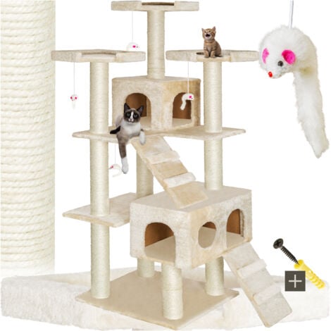 Cat Tree Knuti - 186 cm, sisal cat scratching post - cat scratching post, cat tower, scratching post - beige