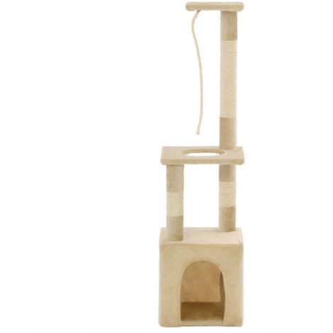 Cat Tree with Sisal Scratching Posts 109 cm Beige