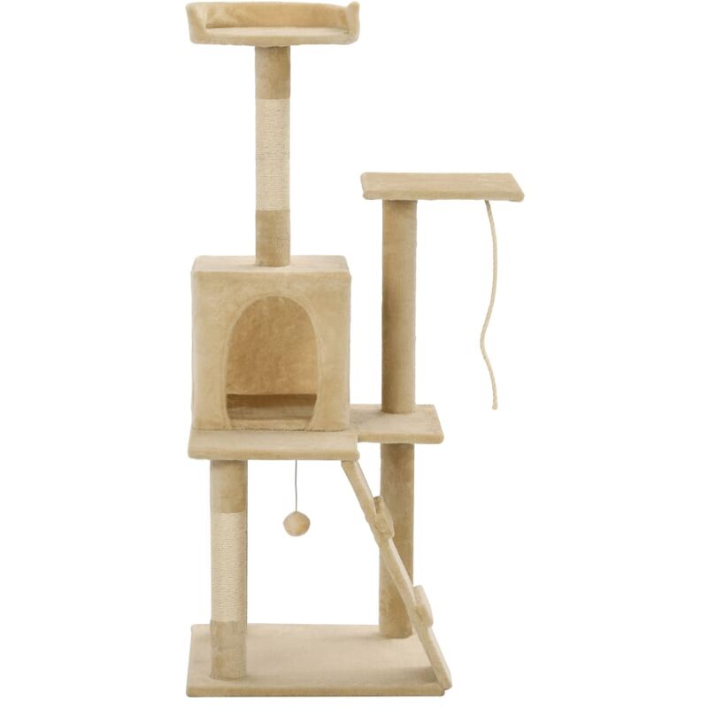 Cat Tree With Sisal Scratching Posts 120 Cm Beige