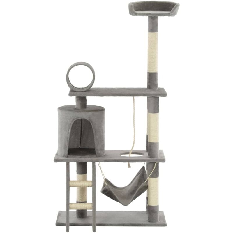 Vidaxl - Cat Tree with Sisal Scratching Posts 140 cm Grey