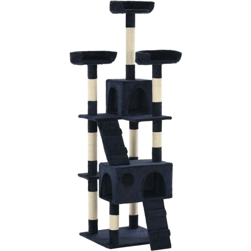 Cat Tree with Sisal Scratching Posts 170 cm Blue vidaXL