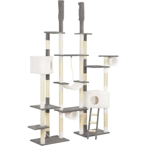 Cat Tree with Sisal Scratching Posts Grey 234 cm - Grey