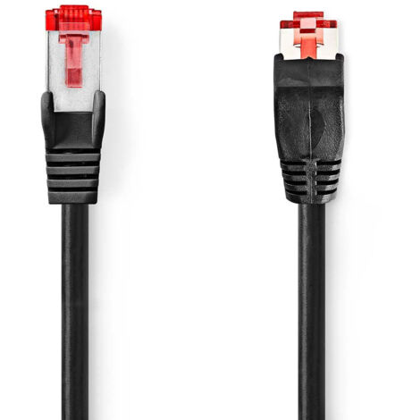 Cat6 netzwerkkabel rj45 stecker rj45 stecker sfutp 100 m rund lszh schwarz umschlag