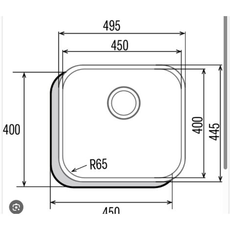 Cata CB 45-40 /A - Fregadero De Cocina Acero 495 Cm 1 Cubeta 0 Escurridor