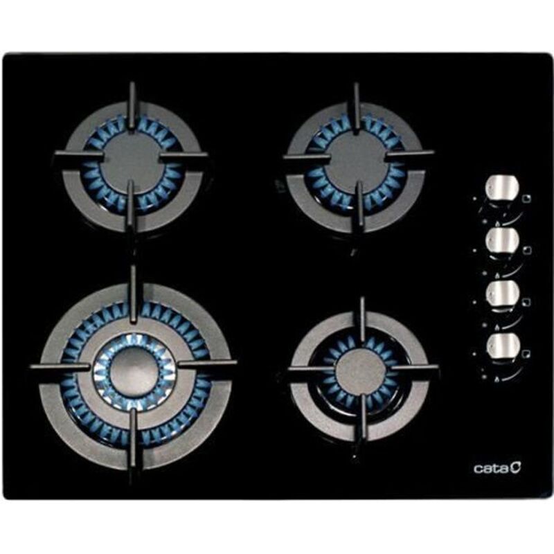 Cata CCI6031 gas hob 60 cm Black (4 cookers) - CATA - Gas hob - Tempered glass - Black
