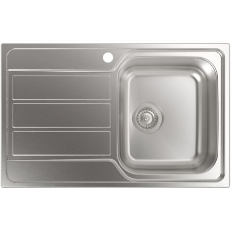Cata CDL-1EI - Fregadero De Cocina Acero 50 Cm 1 Cubeta 1 Escurridor Bajo Encimera