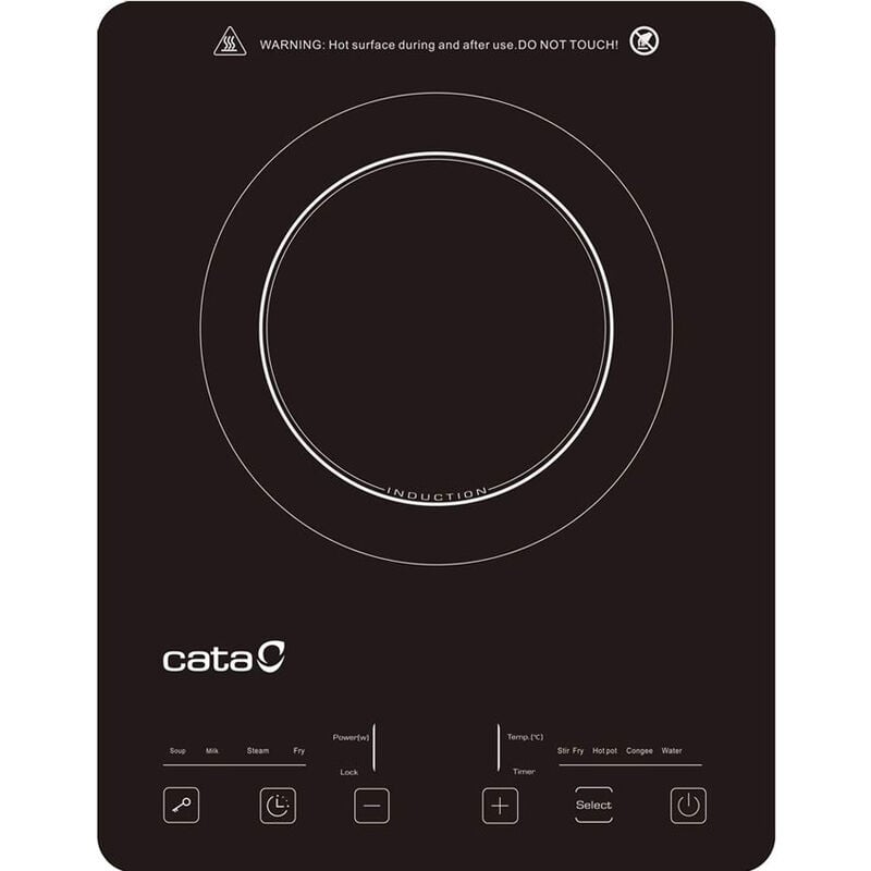 Cata - Plaque induction portable 1 feu ihpf 351 bk noire