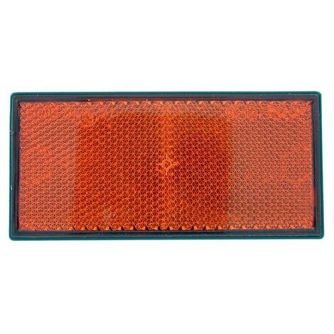 Catadioptre adhésif orange rectangulaire 105x48 mm