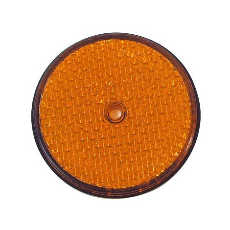 Catadioptre Orange à Visser Ø86 mm - Latéral avec Trou Central