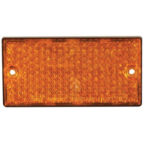 Catadioptre orange rectangulaire à visser