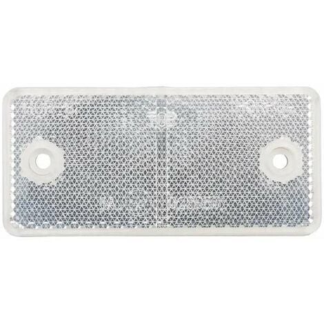 10x réflecteur blanc Catadioptre rond 60mm avec trou de vis pour remorque  de voiture - Trailerexperts