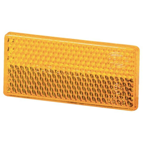 Catadioptre rectangle orange 70x31,5mm autocollant HELLA 8RA004412001