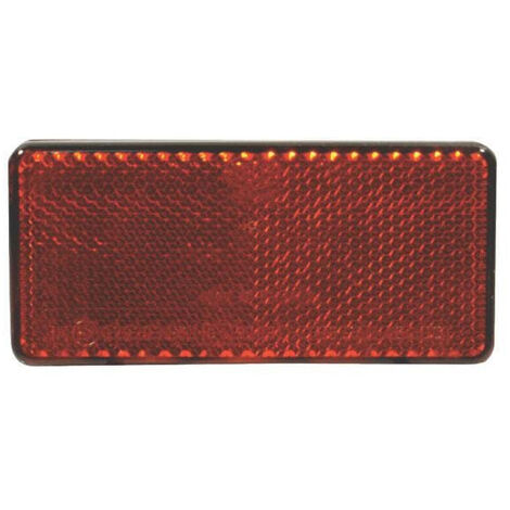 Catadioptre rectangle rouge 94x44mm autocollant HELLA 8RA003326031
