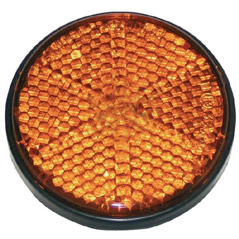 Catadioptre rond orange diamètre 60mm adhesif UNIVERSEL 488880