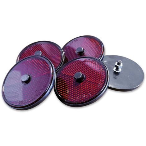 Catadioptre rouge Ø 60 mm a visser - lot de 5