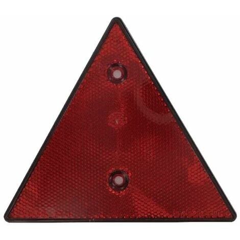 Catadioptre triangle rouge à visser 155 x 137mm réflecteur remorque tracteur voiture véhicule agricole
