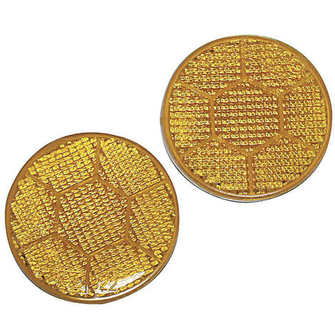 Catadioptres oranges diamètre 70 mm X 2