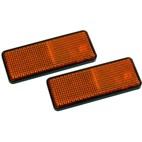 Catadioptres rectangles orange 95x38 mm  X 2