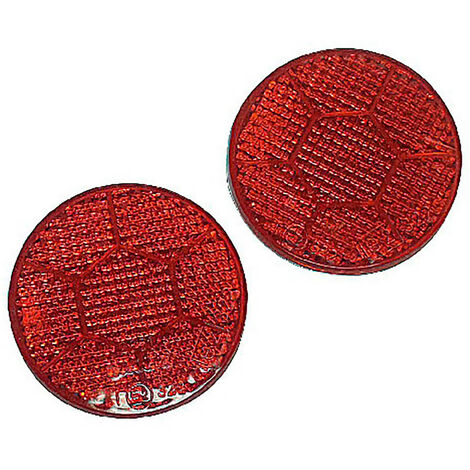 Catadioptres rouges diamètre 70 mm X 2