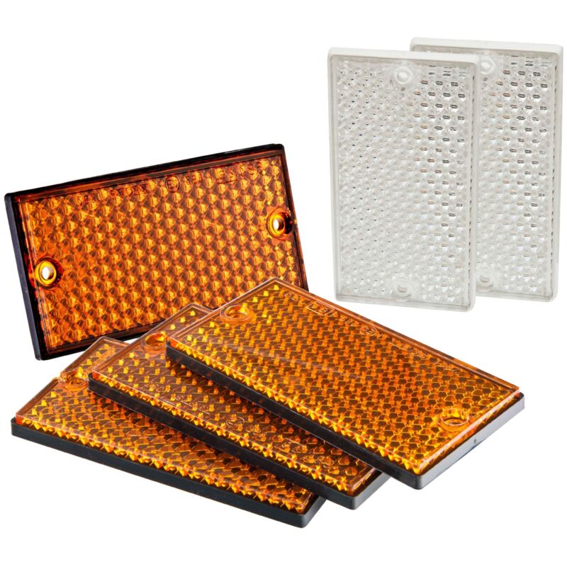 Catadiottro rettangolare 105x54mm 6 pezzi