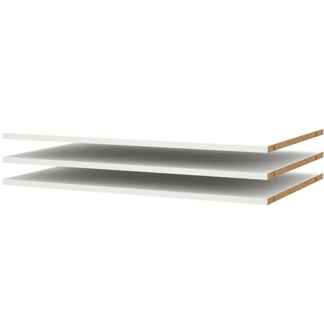 Catania 3 Böden 87 cm bis 180 cm Kleiderschrank weiß