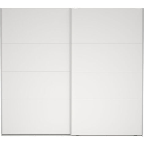 Catania Kleiderschrank 221x244x67cm, 2 Schiebetüren weiß.