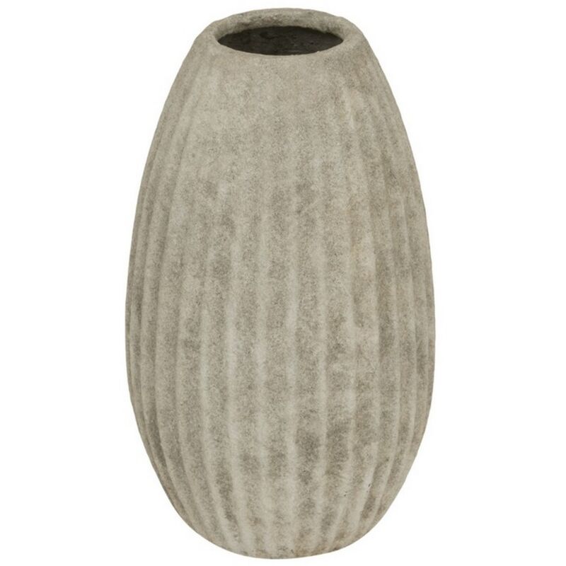 Catania Large Olpe Vase - Ceramic - L21 x W21 x H36 cm - Light Grey