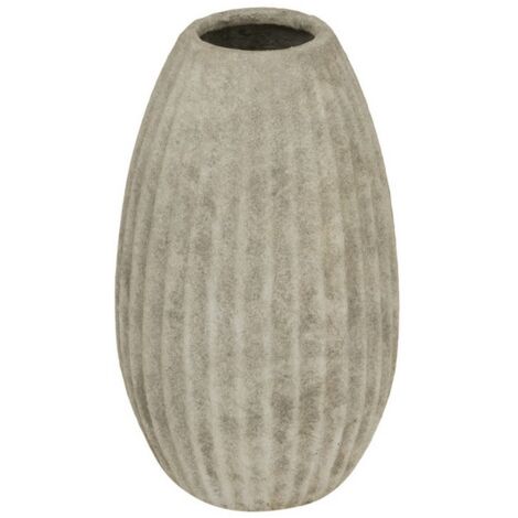 Catania Large Olpe Vase - Ceramic - L21 x W21 x H36 cm - Light Grey