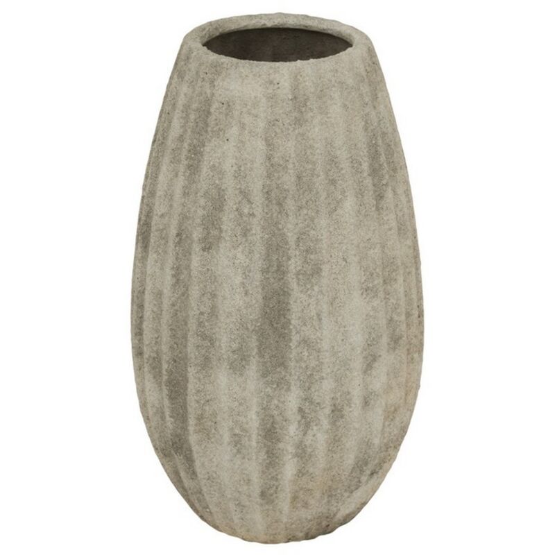 Catania Medium Olpe Vase - Ceramic - L18 x W18 x H31 cm - Light Grey