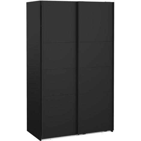 Catania Schiebetürenschrank 2 Türen 120x200cm matt schwarz.
