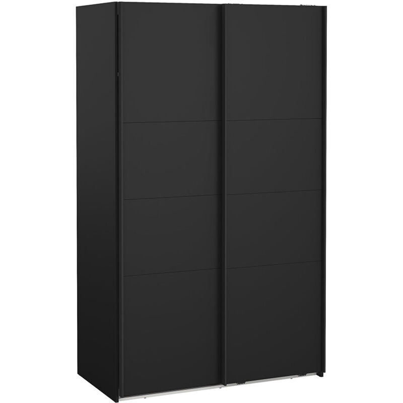 Ebuy24 Catania Schiebetürenschrank 2 Türen 120x200cm Matt Schwarz.