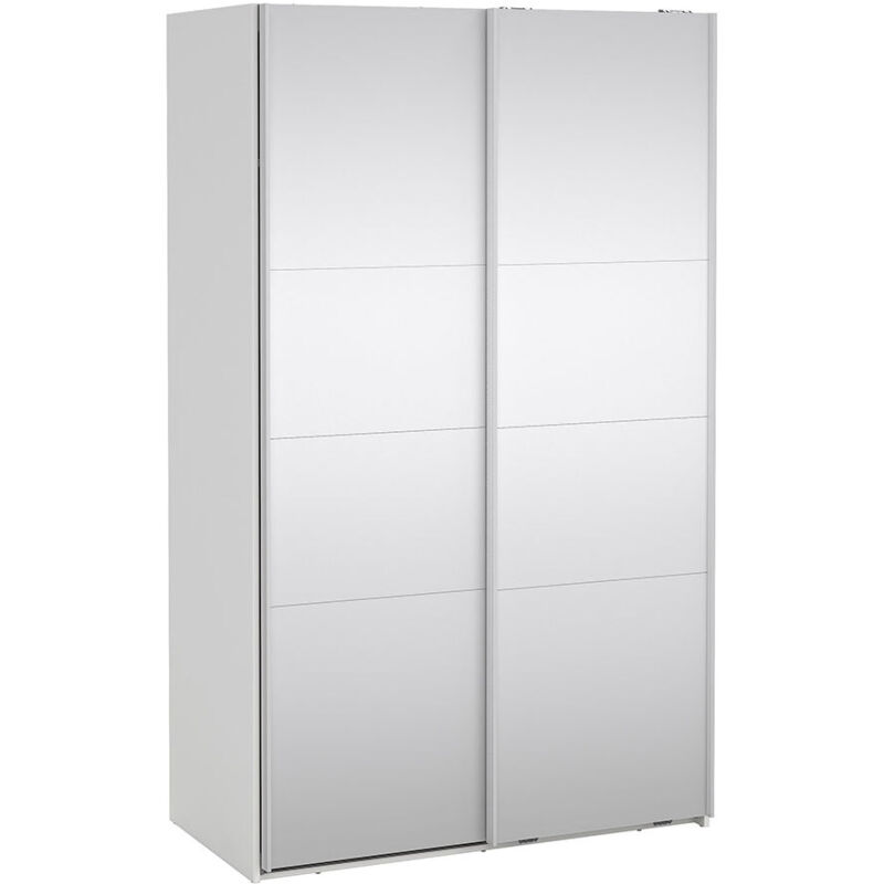 Ebuy24 Catania Schiebetürenschrank 2 Türen Mit Spiegel 120x200cm Weiß.