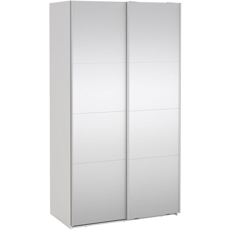 Ebuy24 Catania Schiebetürenschrank 2 Türen Mit Spiegel 120x220cm Weiß.