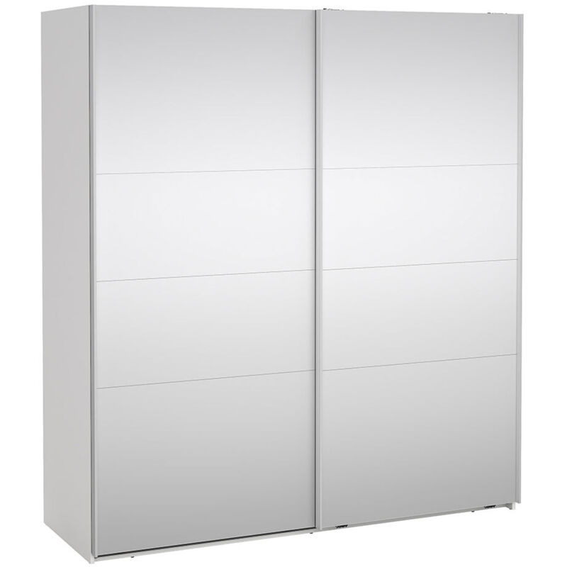 Ebuy24 Catania Schiebetürenschrank 2 Türen Mit Spiegel 180x200cm Weiß.