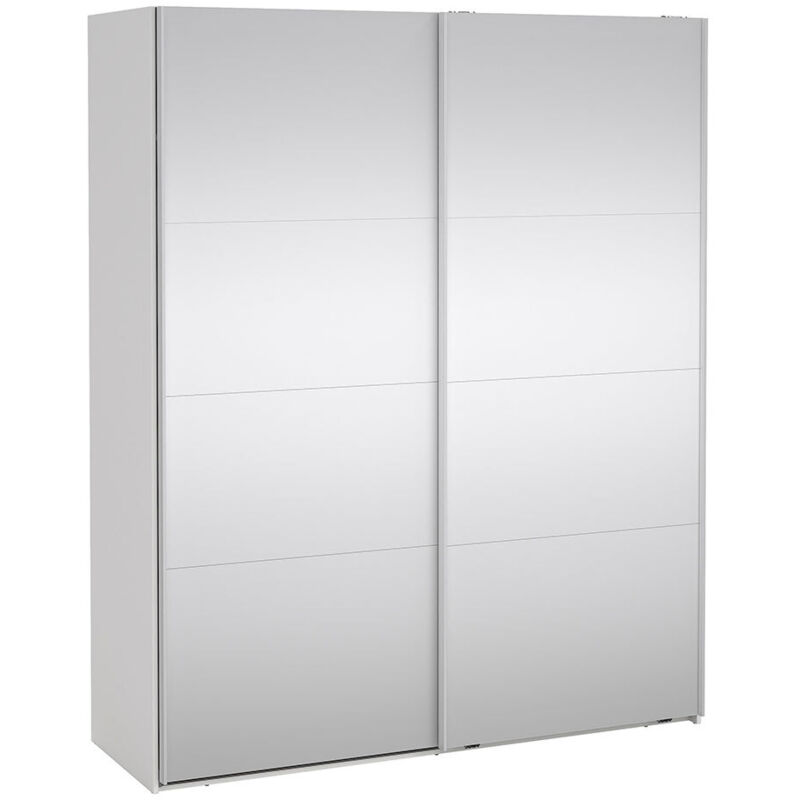 Ebuy24 Catania Schiebetürenschrank 2 Türen Mit Spiegel 180x220cm Weiß.