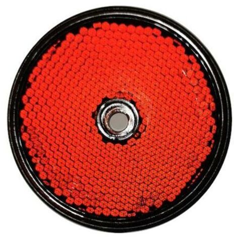 Catarifrangente rotondo rosso Ø 60 mm – Segnalazione riflettente – Per rimorchi – Migliora la visibilità notturna