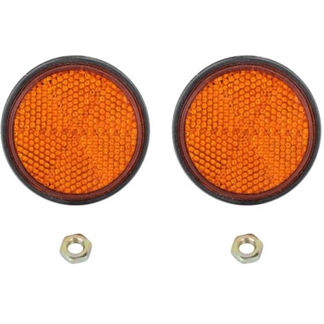 Catarifrangente universale rotondo rosso per moto e bicicletta, 2 pezzi, materiale PMMA