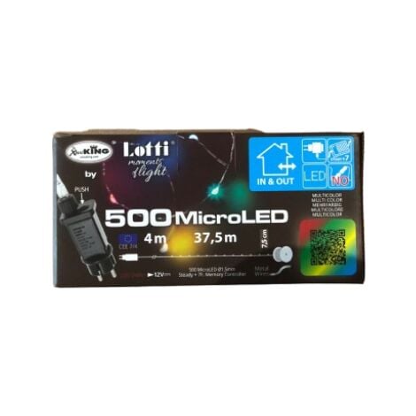 AUTRES Catena 500 microled multicolor 4+37.5m cavo metal argento Lotti importex