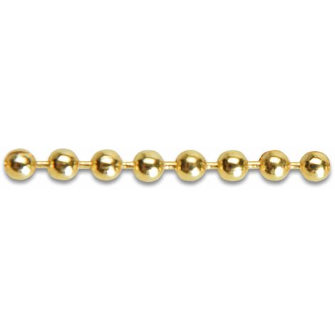 Catena a Perlina Ottone Lucido mm 4 Ml 25
