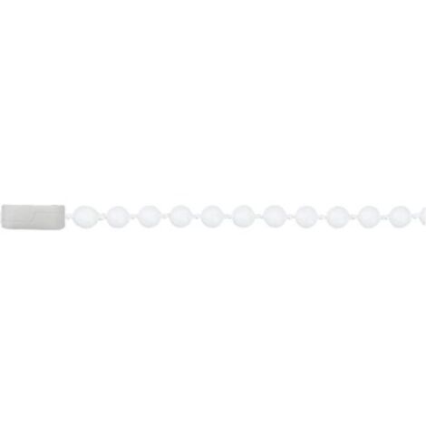 Catena a perline + chiusura bianca d.mm 4,5 mt 2 cf=pz 3 (5 confezioni)