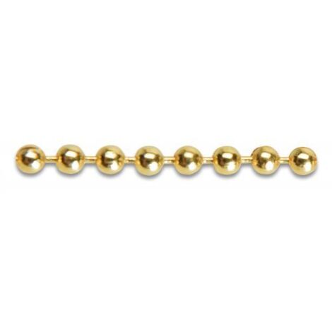 CATENA A PERLINE OTTONE LUCIDO D 3,5 MM 25 ML