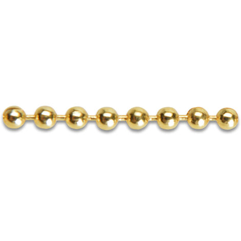 CATENA A PERLINE OTTONE LUCIDO D 3,5 MM- 25,0 ml