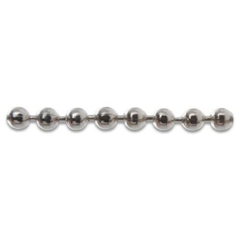 CATENA A PERLINE OTTONE NICHELATO D 3,5 MM 25 ML