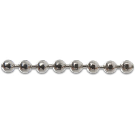 CATENA A PERLINE OTTONE NICHELATO D 4,0 MM- 25,0 ml